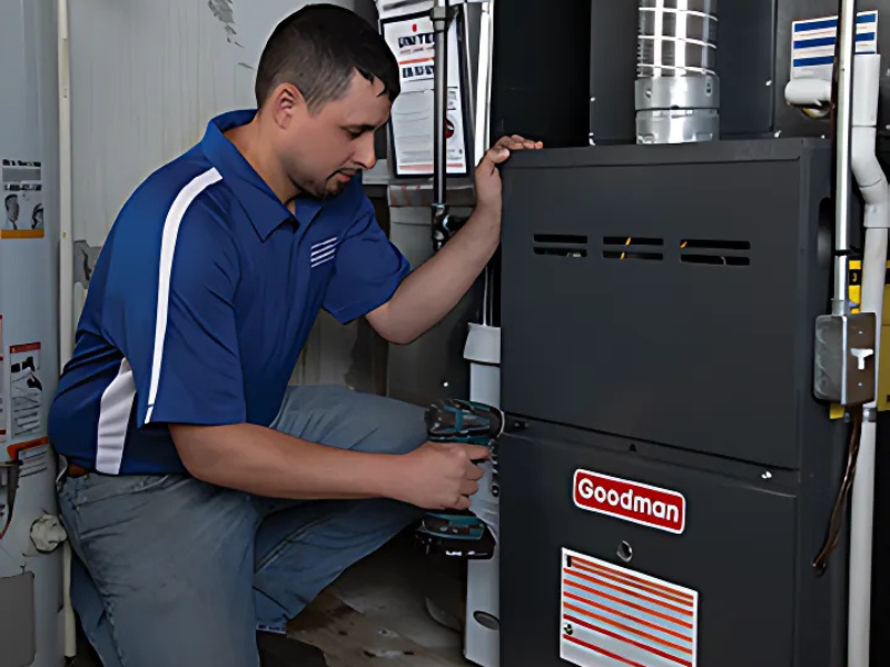 An Edmonton HVAC technician upgrading a furnace to a high-efficiency furnace this fall.